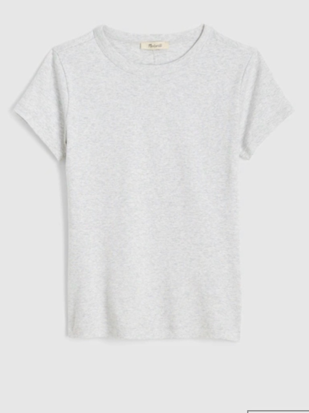 Madewell The 90s Tee in Compact Cotton - Heather Slate